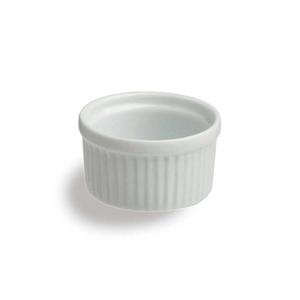 RAMEQUIN COSTOLATO cm.6 porcellana bianca PL-COOK